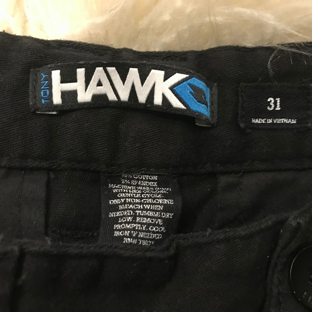 Tony Hawk black Skater Shorts Cotton Spandex 31 - Picture 4 of 6